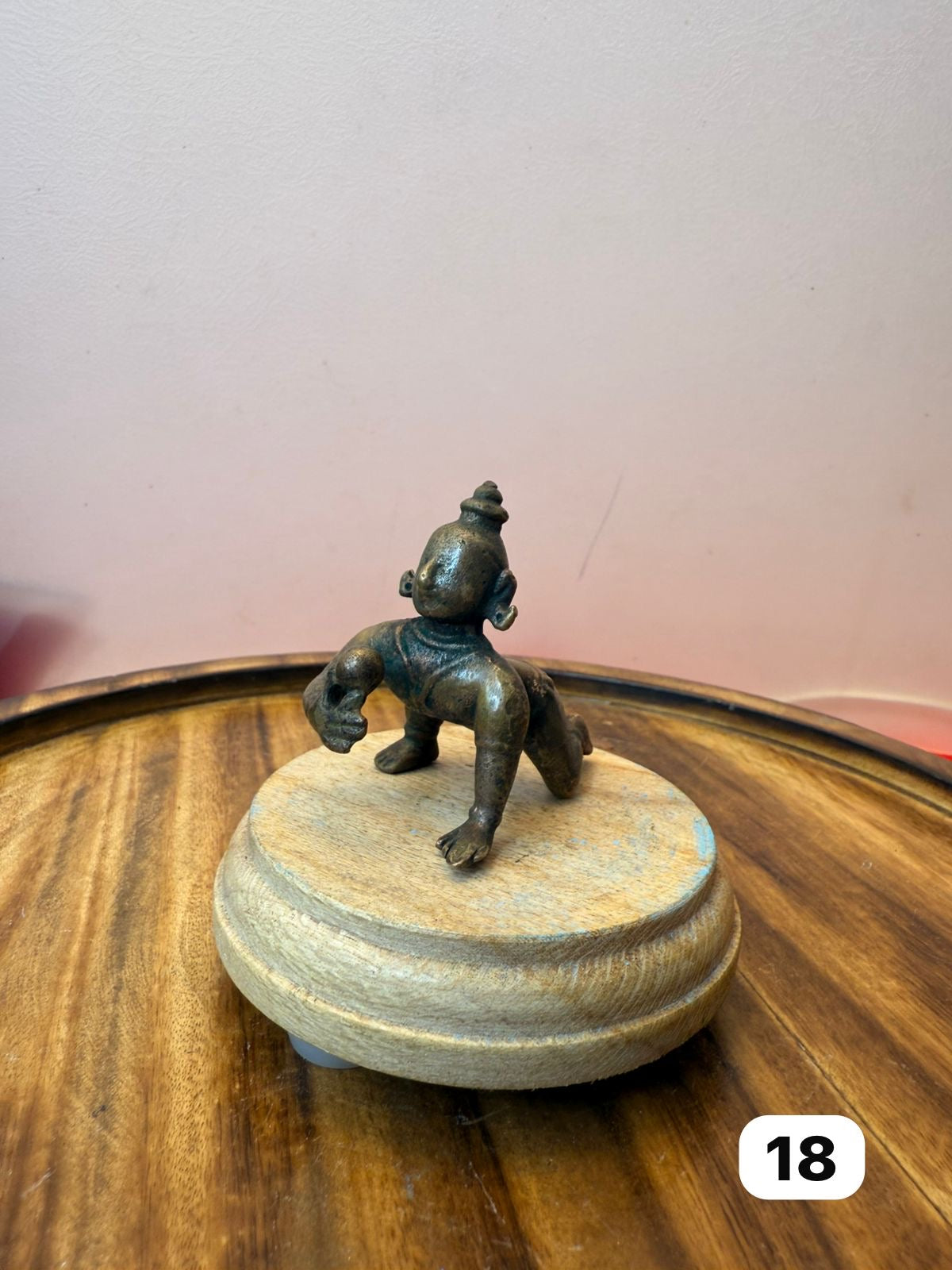 Laddu gopala / crawling krishna - museum replicated copper idol