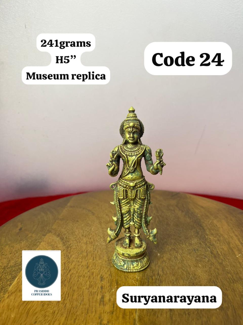 Standing surya Narayana swamy - Prasiddh Idols Presents Panchaloha Idol Of Museum Replica