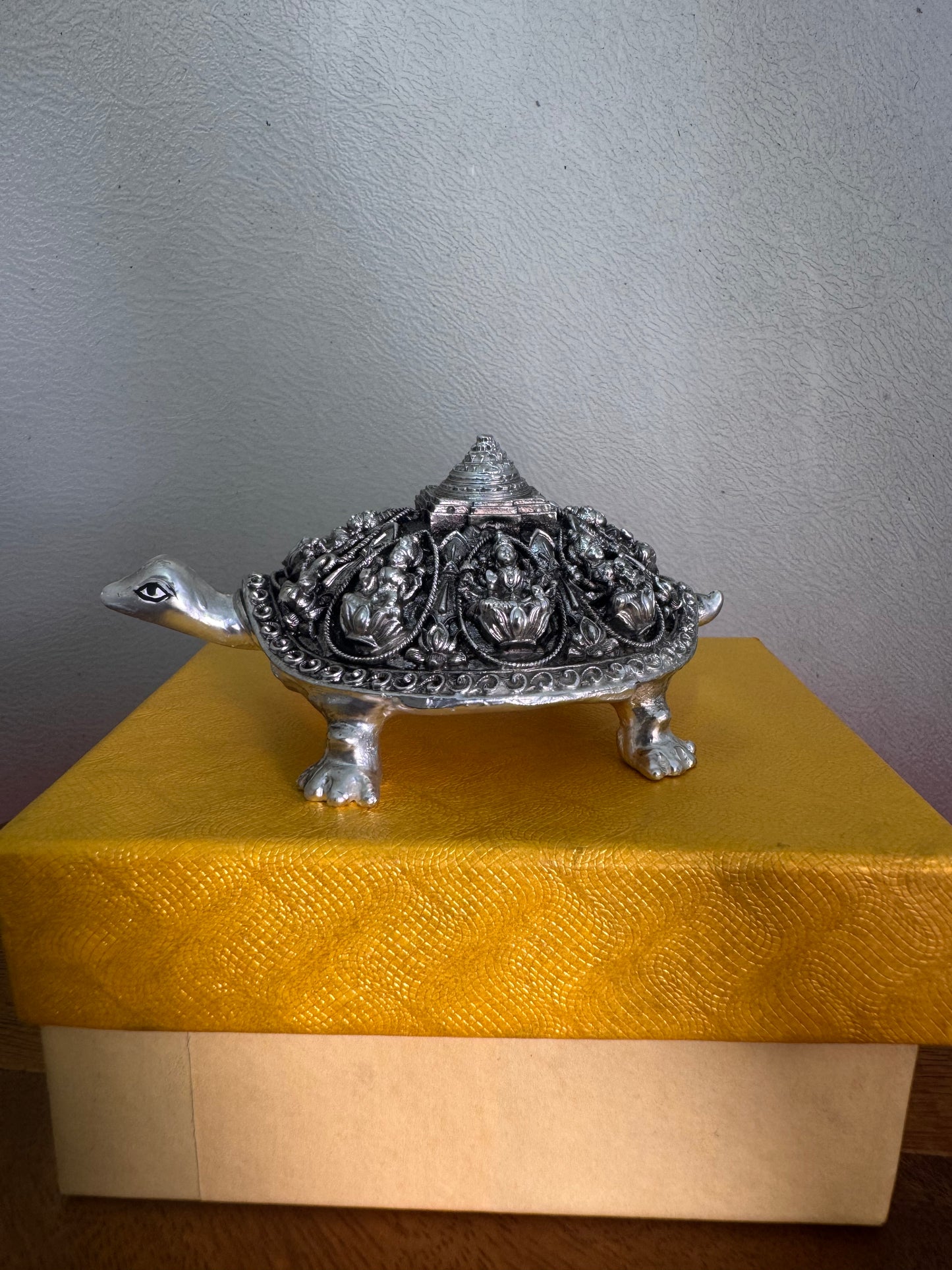 Astalakshmi Meru SriYantra - Prasiddh idols presents resin made silver polished idol