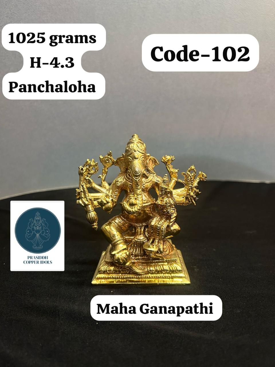 Maha Ganapathi- Prasiddh Idols Presents Panchaloha Idol (Custom Made)