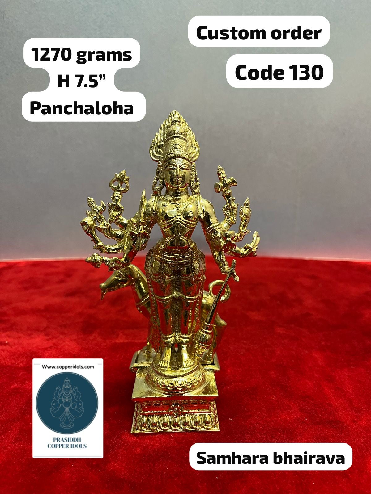Samhara Bhairava - Prasiddh Idols Presents Panchaloha Idol (Custom Made)