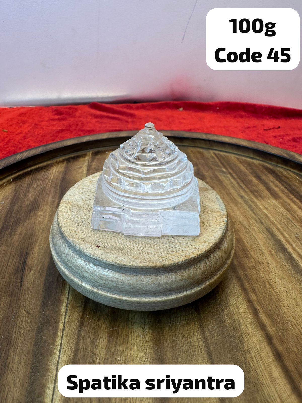 Spatika Sriyantra - Prasiddh Idols Presents Crystal Made