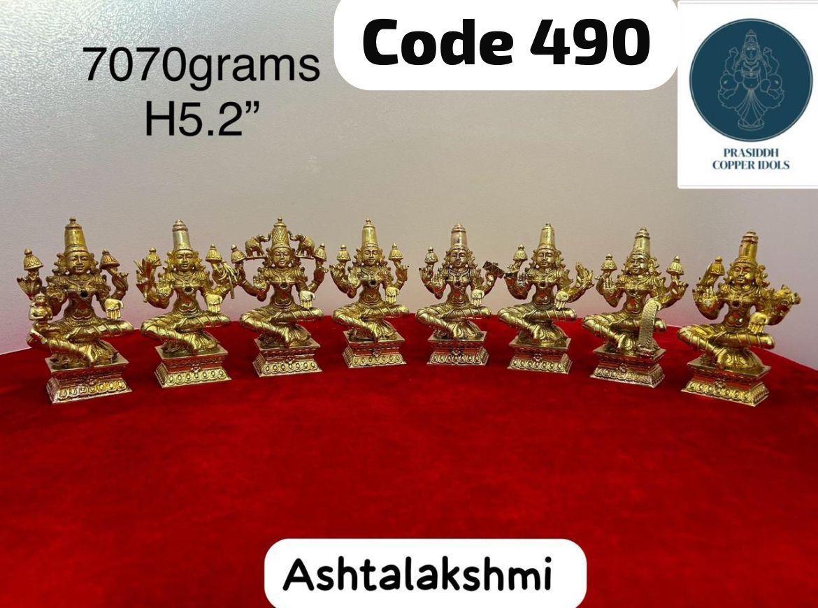 Ashtalakshmi- Prasiddh Idols Presents Panchaloha Idol (Custom Made)
