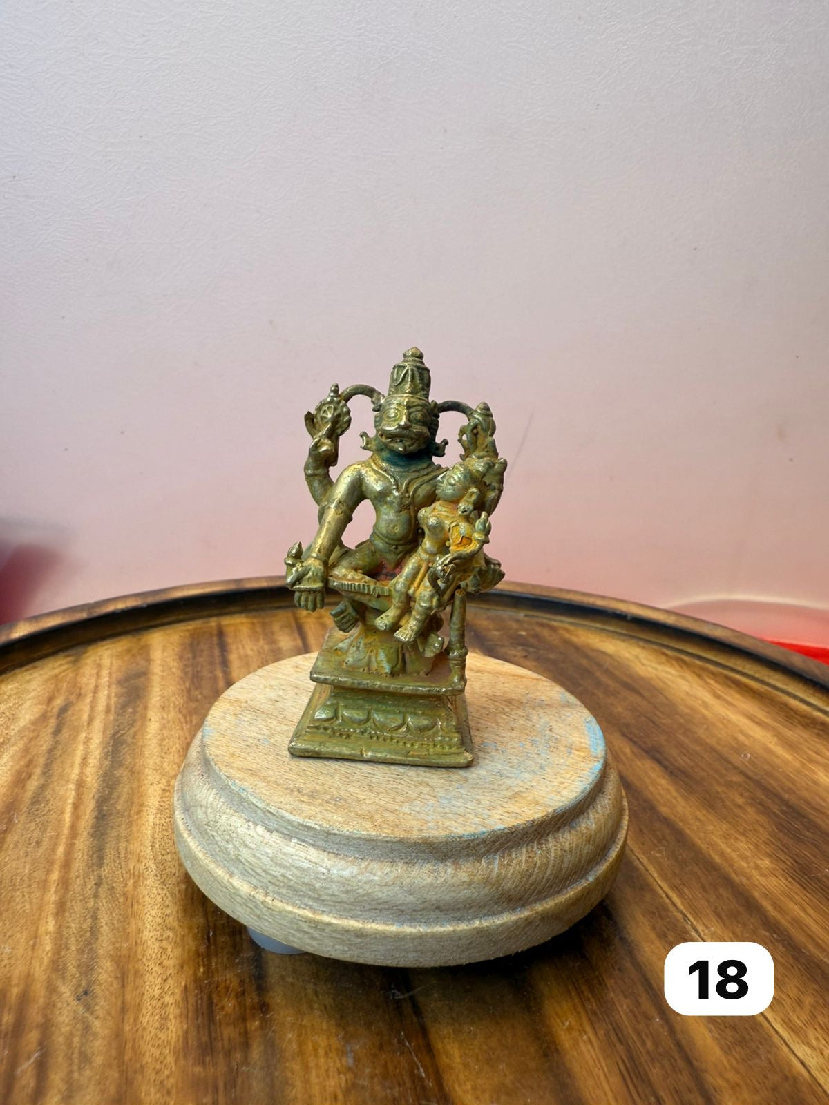 Yoga Lakshminarasimha- museum replicated Panchaloha idol