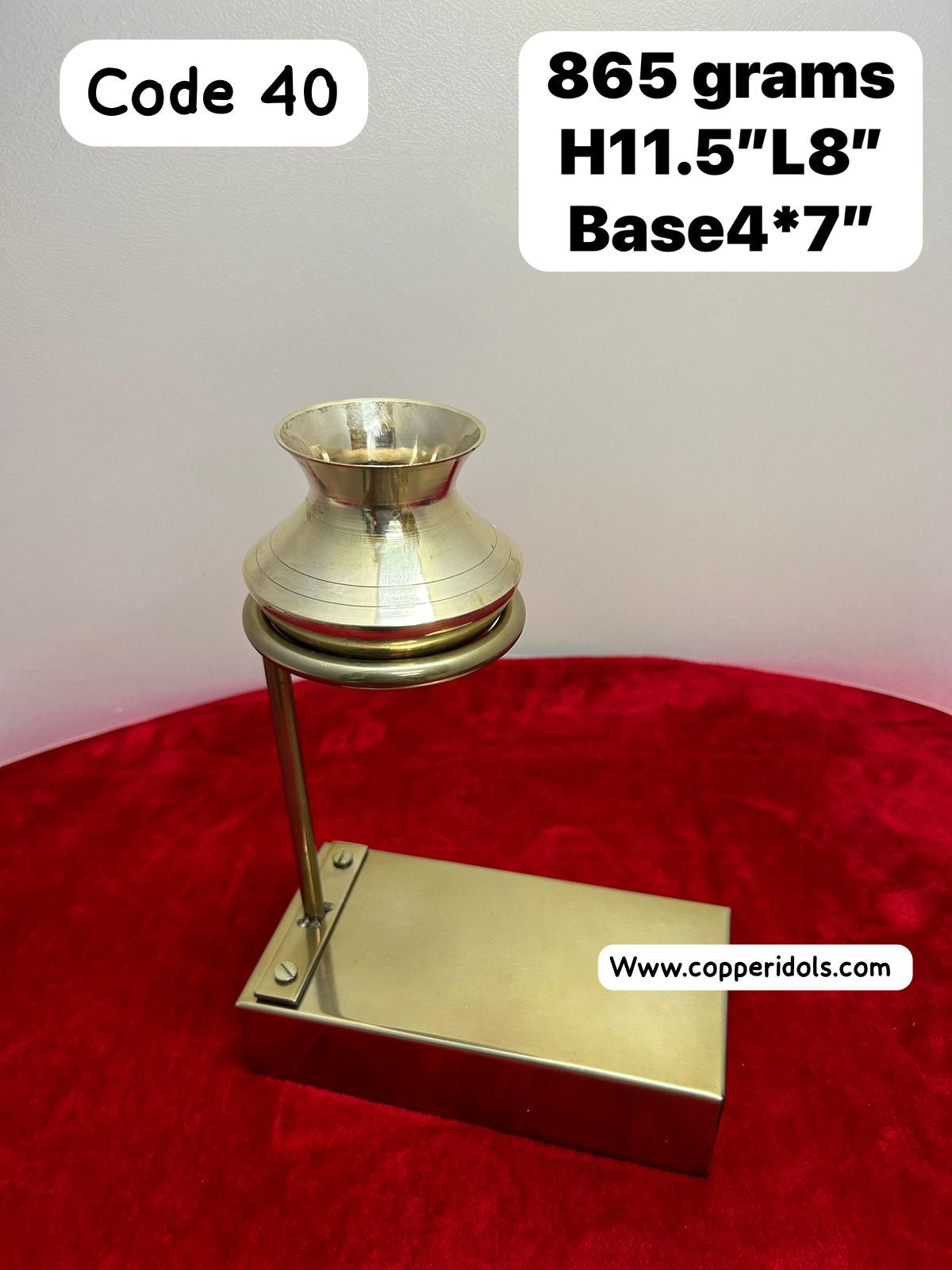 Dharapatra With Stand - Prasiddh Idols Presents Brass Abhisheka Patra Set