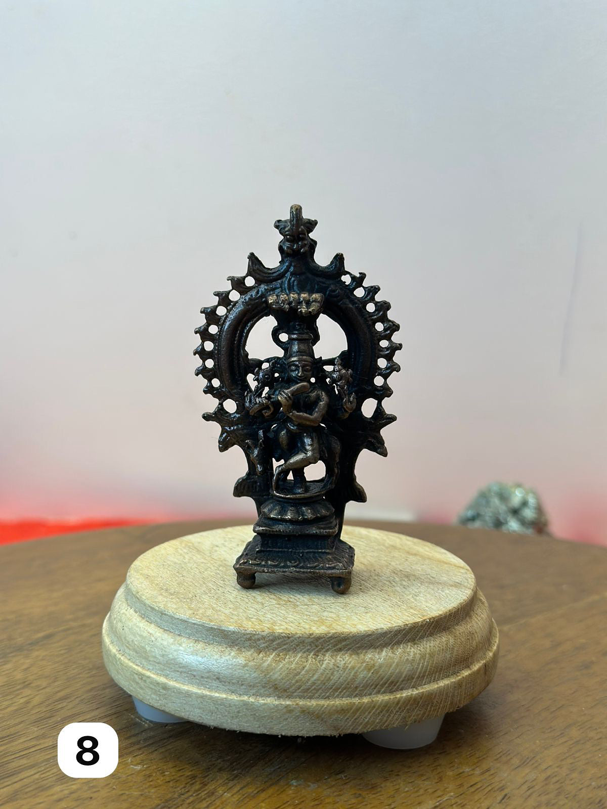 Gopala Krishna With Peeta Prabhavali- Prasiddh Idols Presents Copper Made Black Polished Idol