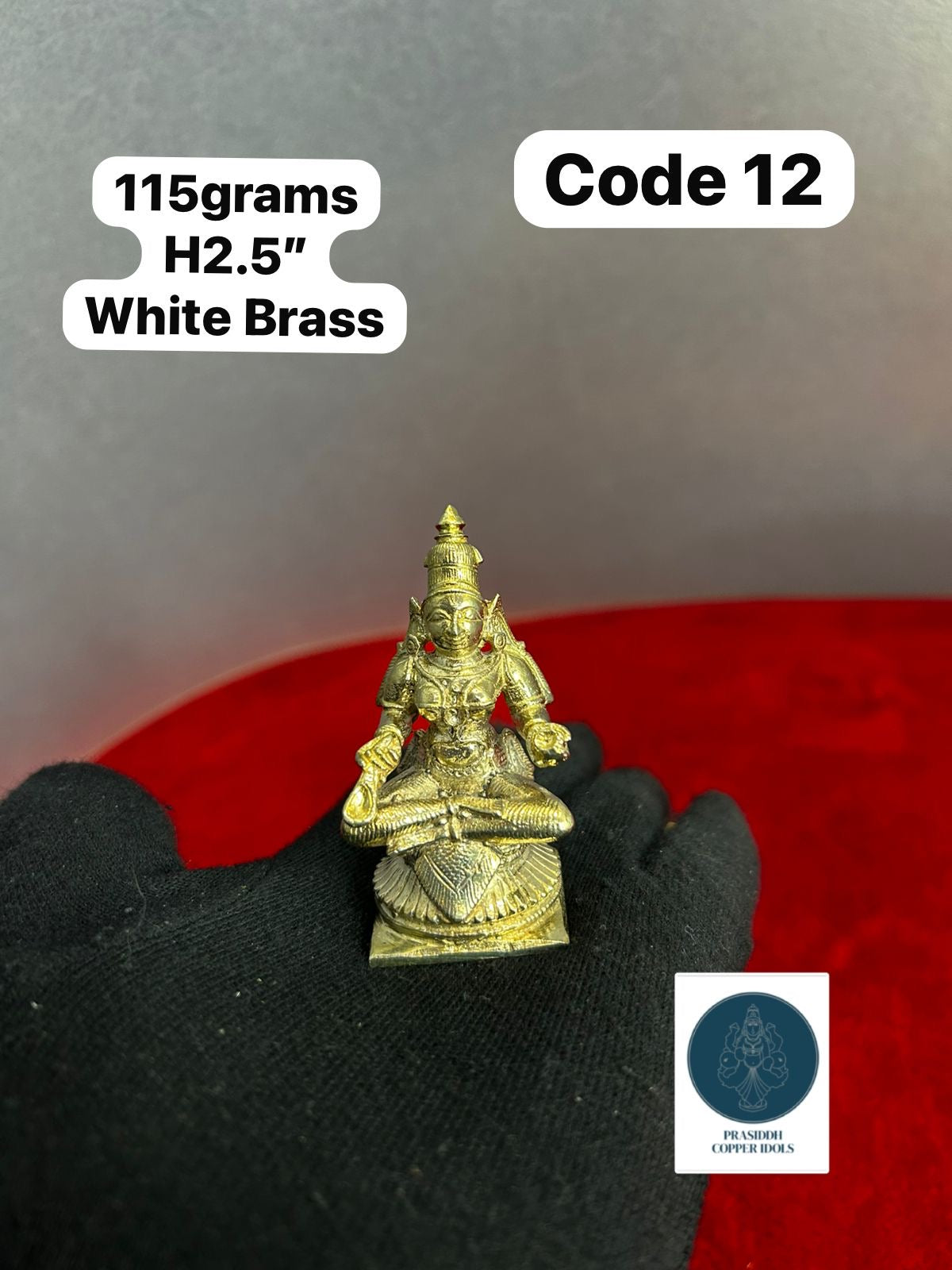 Annapoorneshwari Devi - Prasiddh Idols Presents White Brass Idol