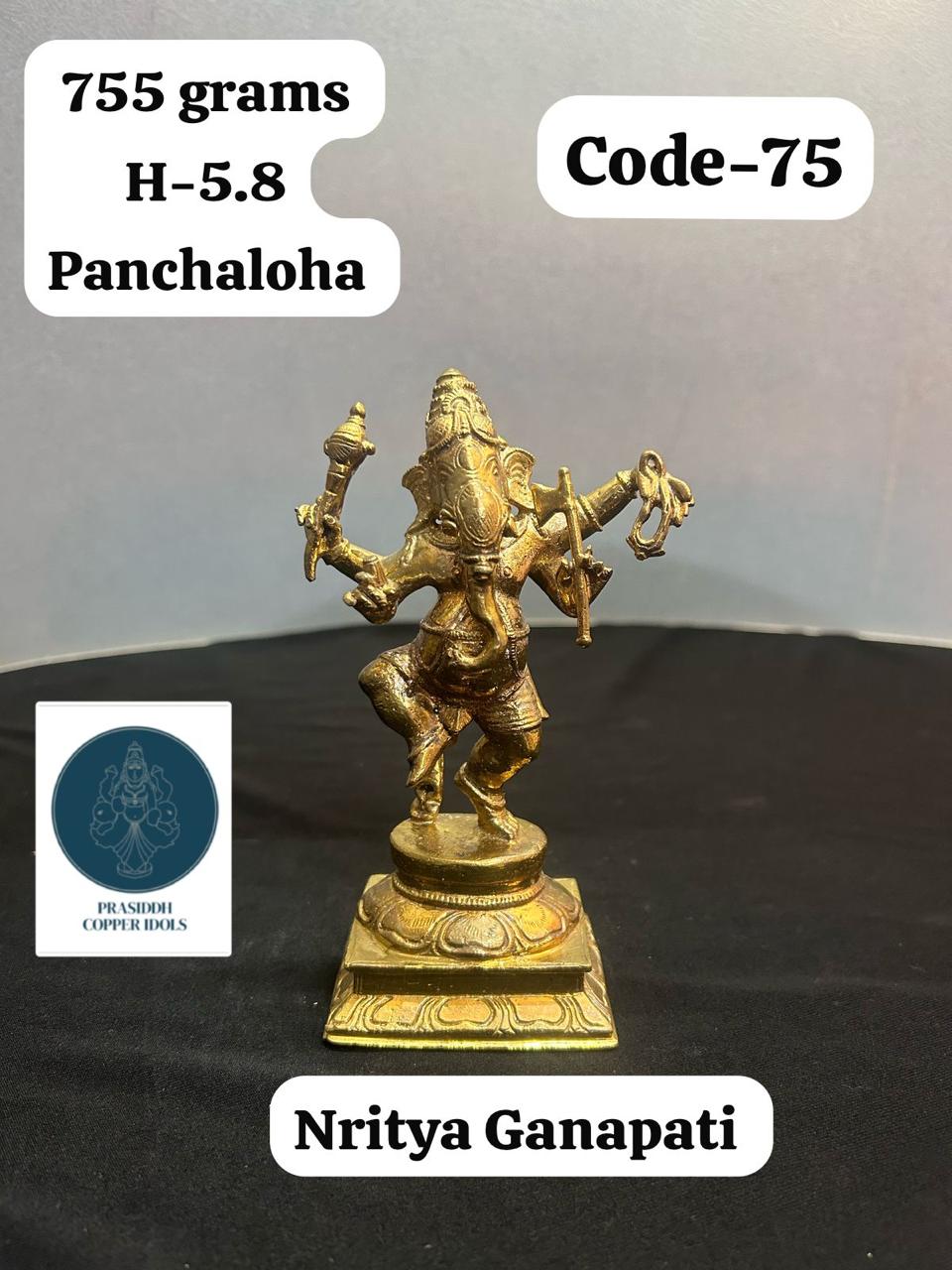 Nritya Ganapathi- Prasiddh Idols Presents Panchaloha Idol (Custom Made)