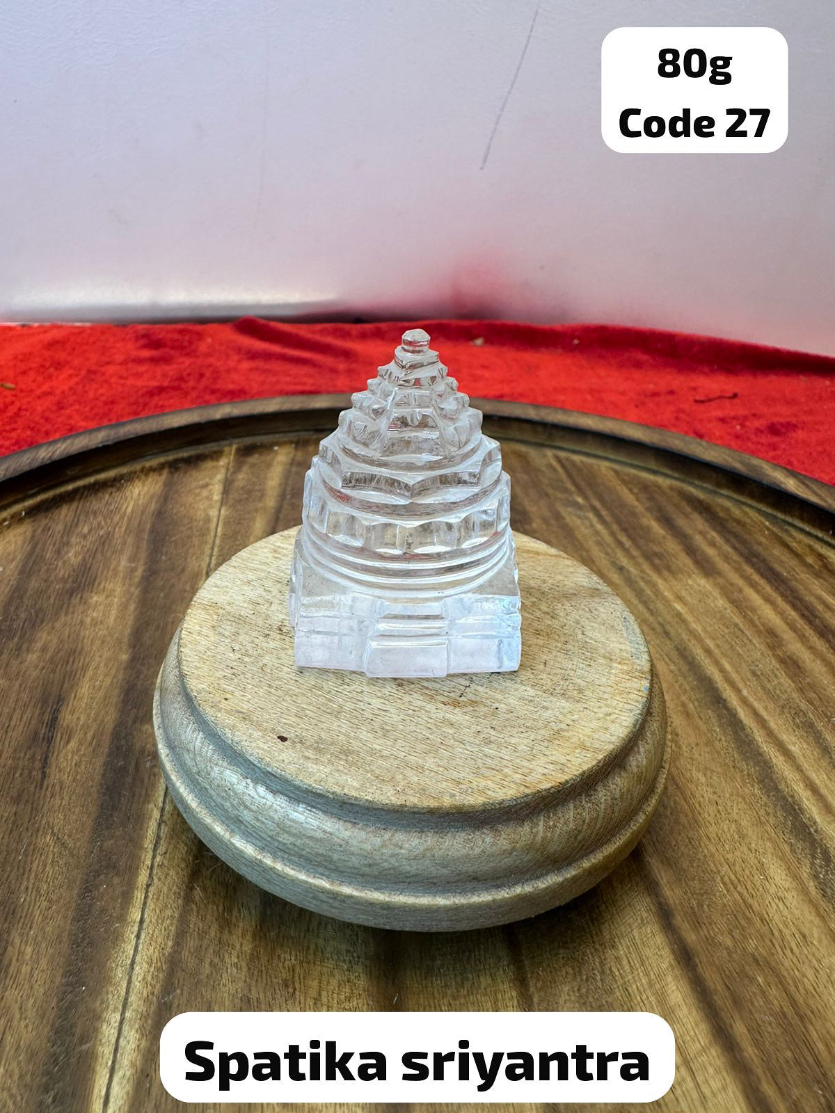 Spatika Sriyantra - Prasiddh Idols Presents Crystal Made