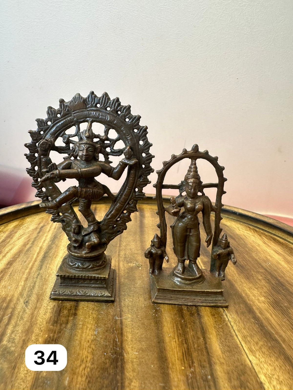 Nataraja and shivagamini- museum replicated copper idol