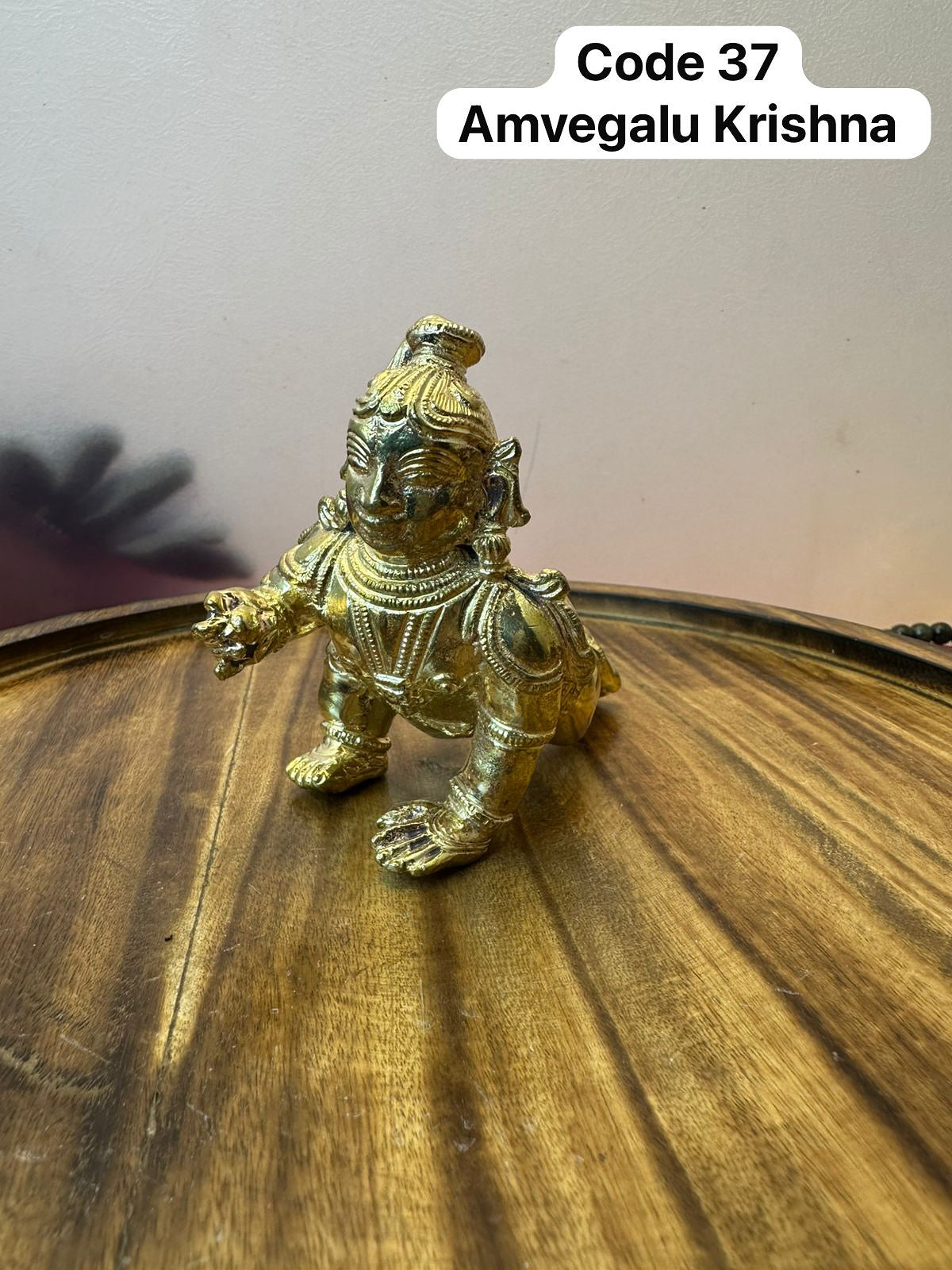 Ambegalu Krishna / Crawling krishna - made of panchaloha