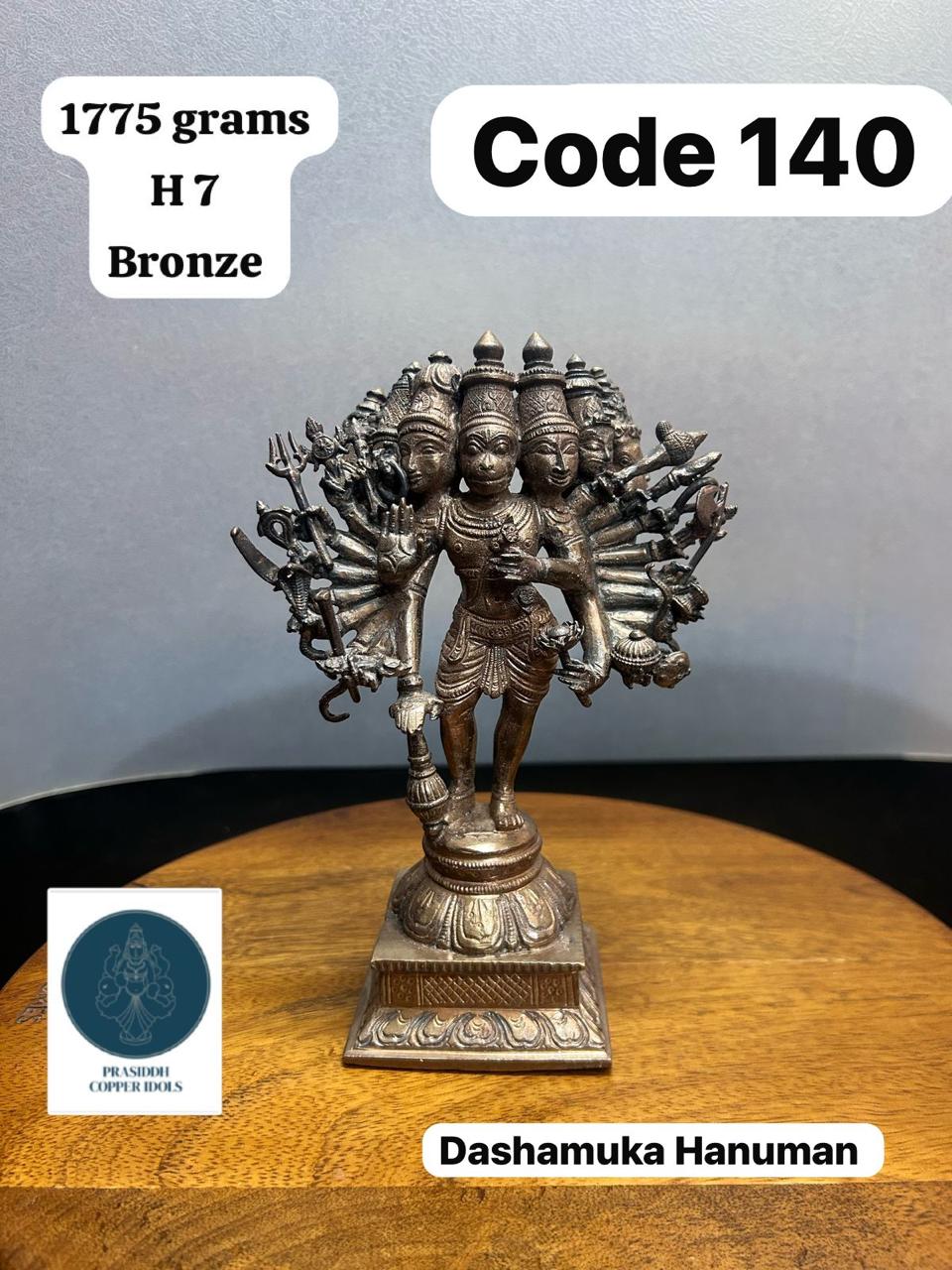 Dashamukha Hanuman - Prasiddh Idols Presents Bronze Idol (Custom Made)