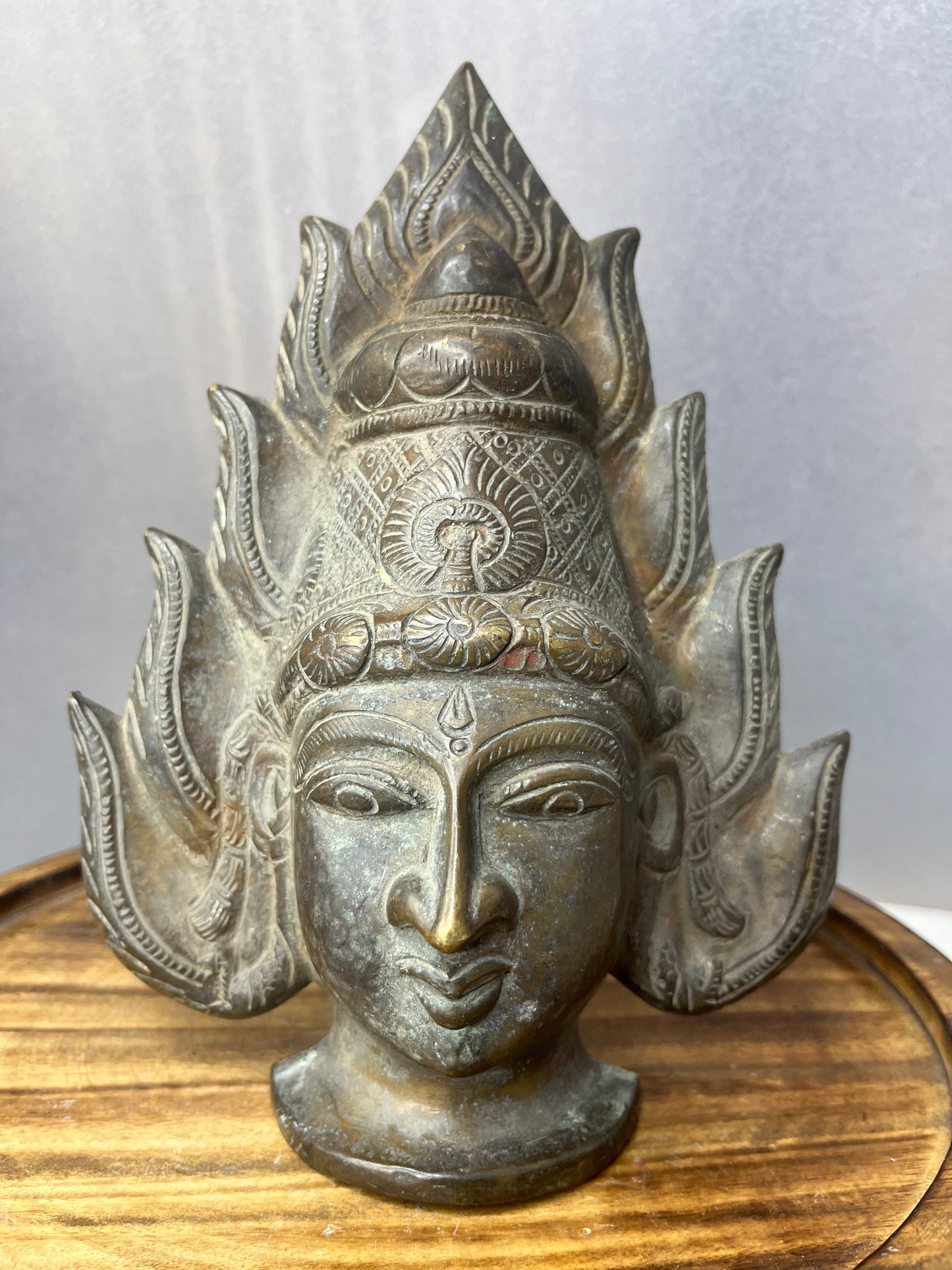Vintage bronze cast yallamma devi muka