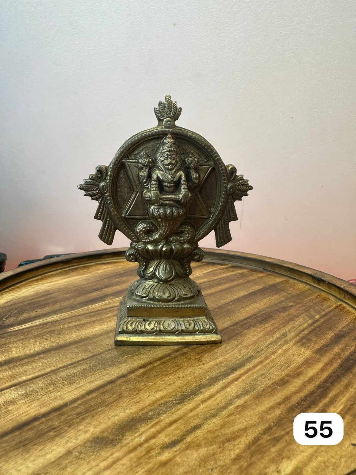 Sudarshana chakratalwar with yoga narasimha - museum replicated panchaloha idol