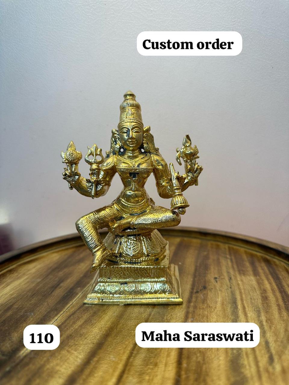 Maha Saraswati - Prasiddh Idols Presents Panchaloha Idol (Custom Made)