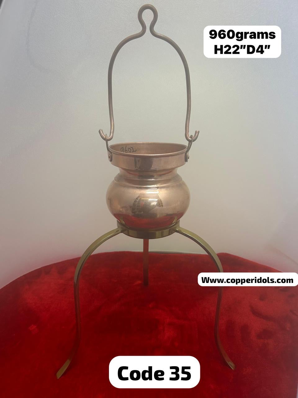 Dharapatra With Stand - Prasiddh Idols Presents Copper Patra