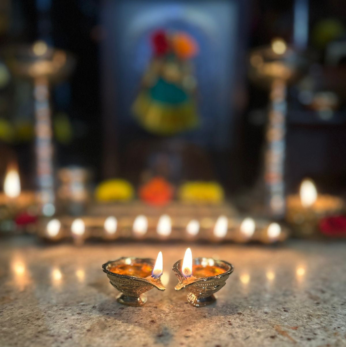 Panchaloha Made lamp / diya / deepa set of 2