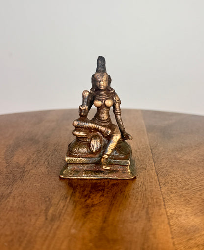 miniature Uma devi/boga shakti - museum replicated copper idol