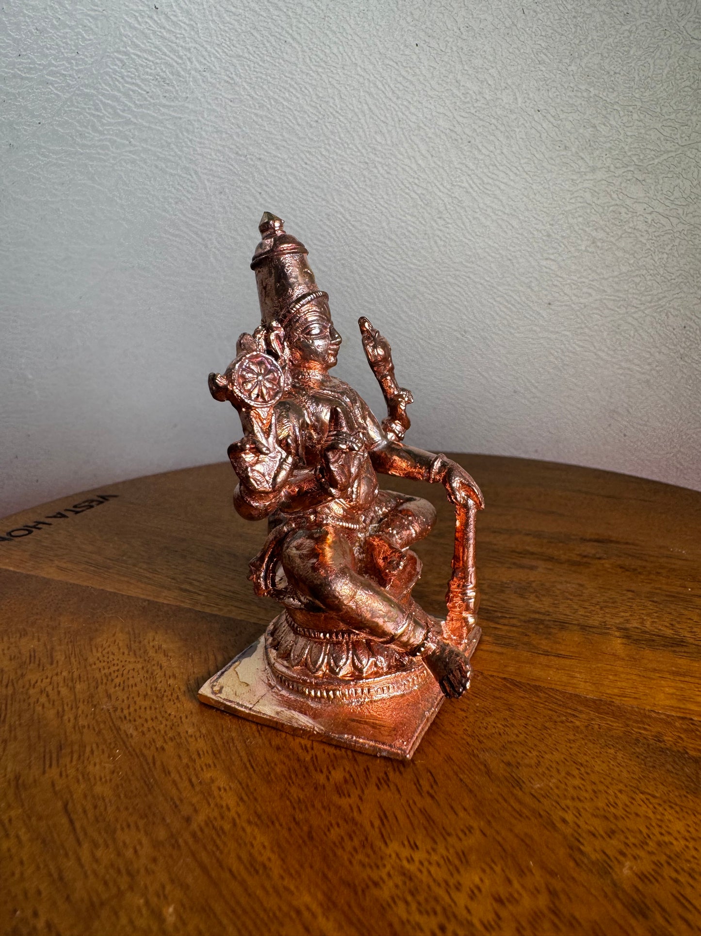 Vishwaksena - Prasiddh idols present copper idol