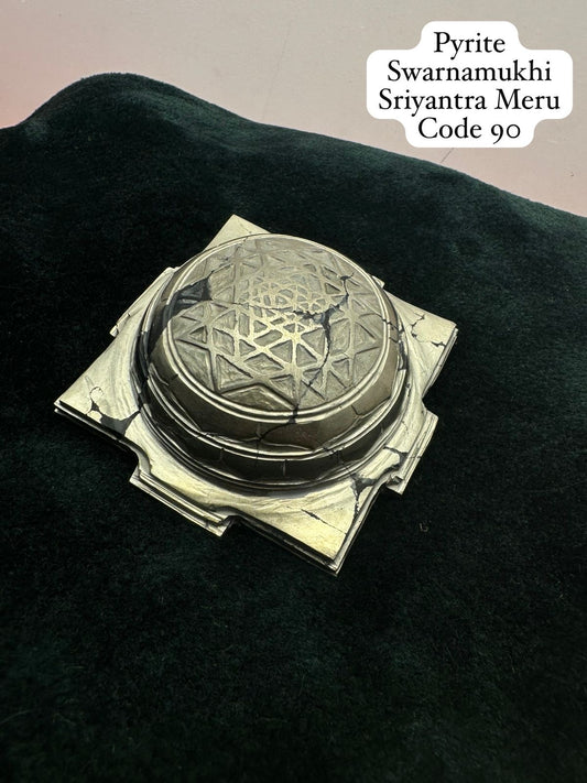 Pyrite Swarnamukhi Sriyantra Meru - Prasiddh Idols Presents Meru Yantra