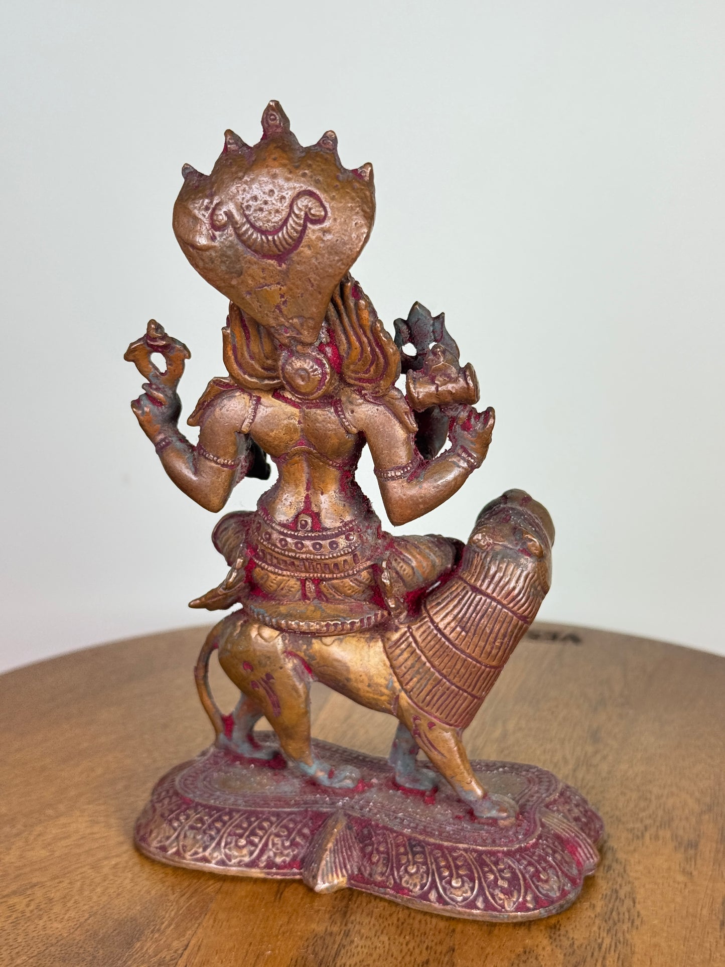 Pratyangira Devi - Museum replicated idol made of copper