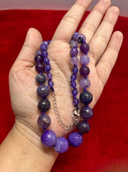 Purple Onyx Stone Mala