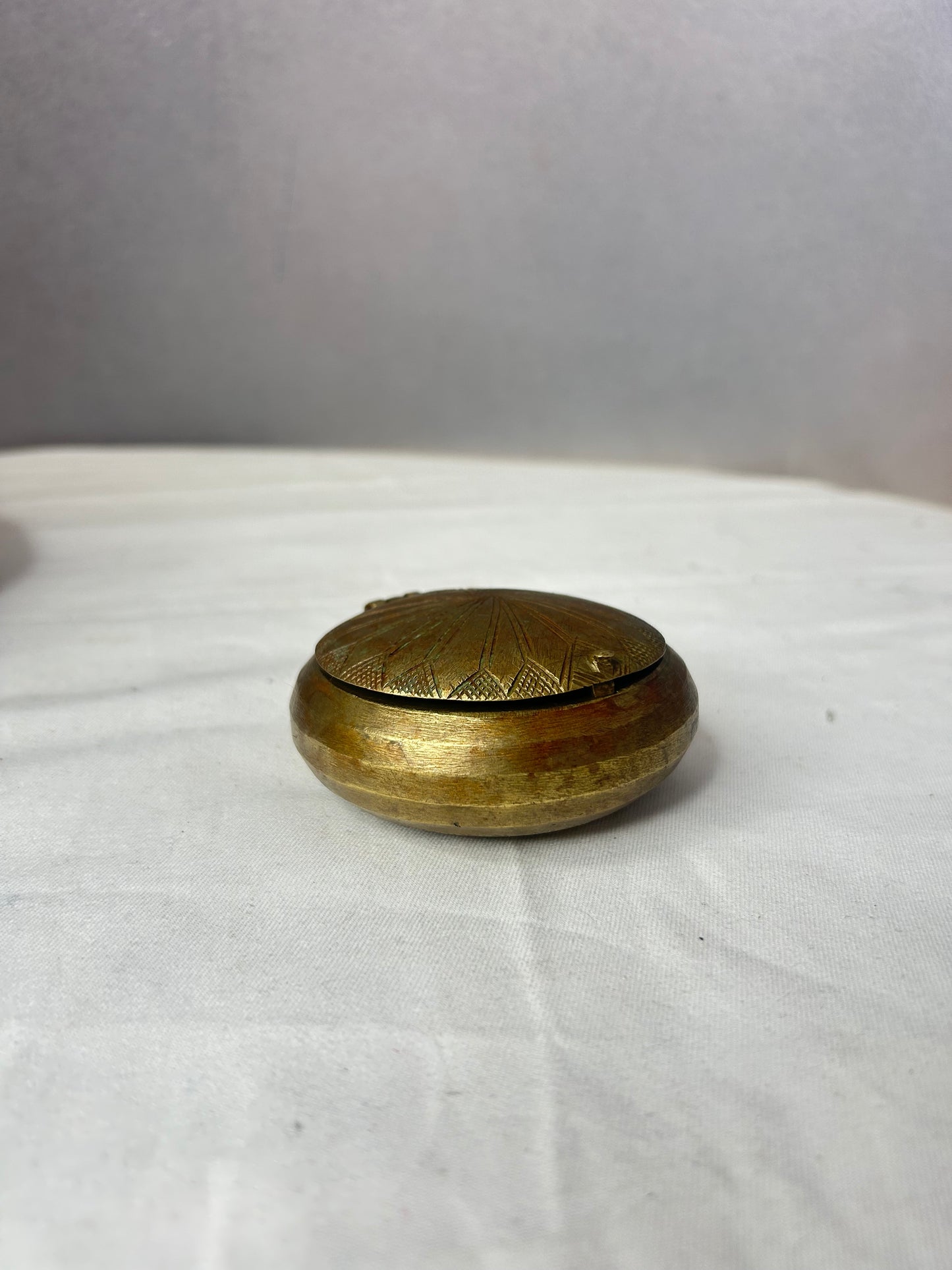 Vintage  brass made  jewelry  box