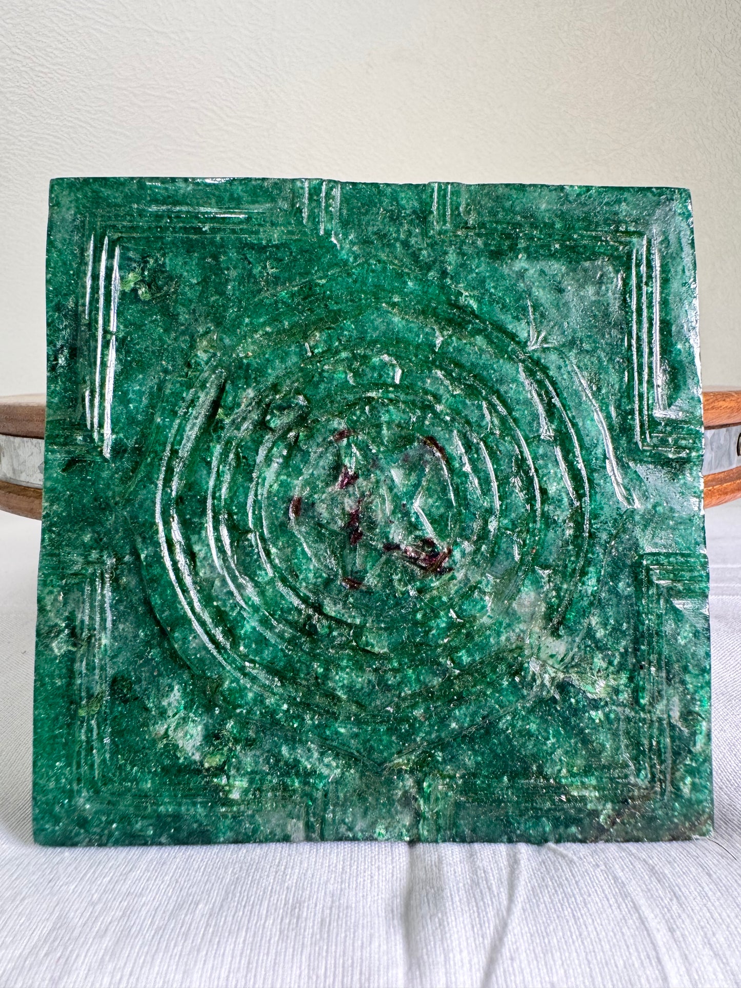 Rajashyamala Matangi SriYantra - Prasiddh idols presents Green Aventurine Stone
