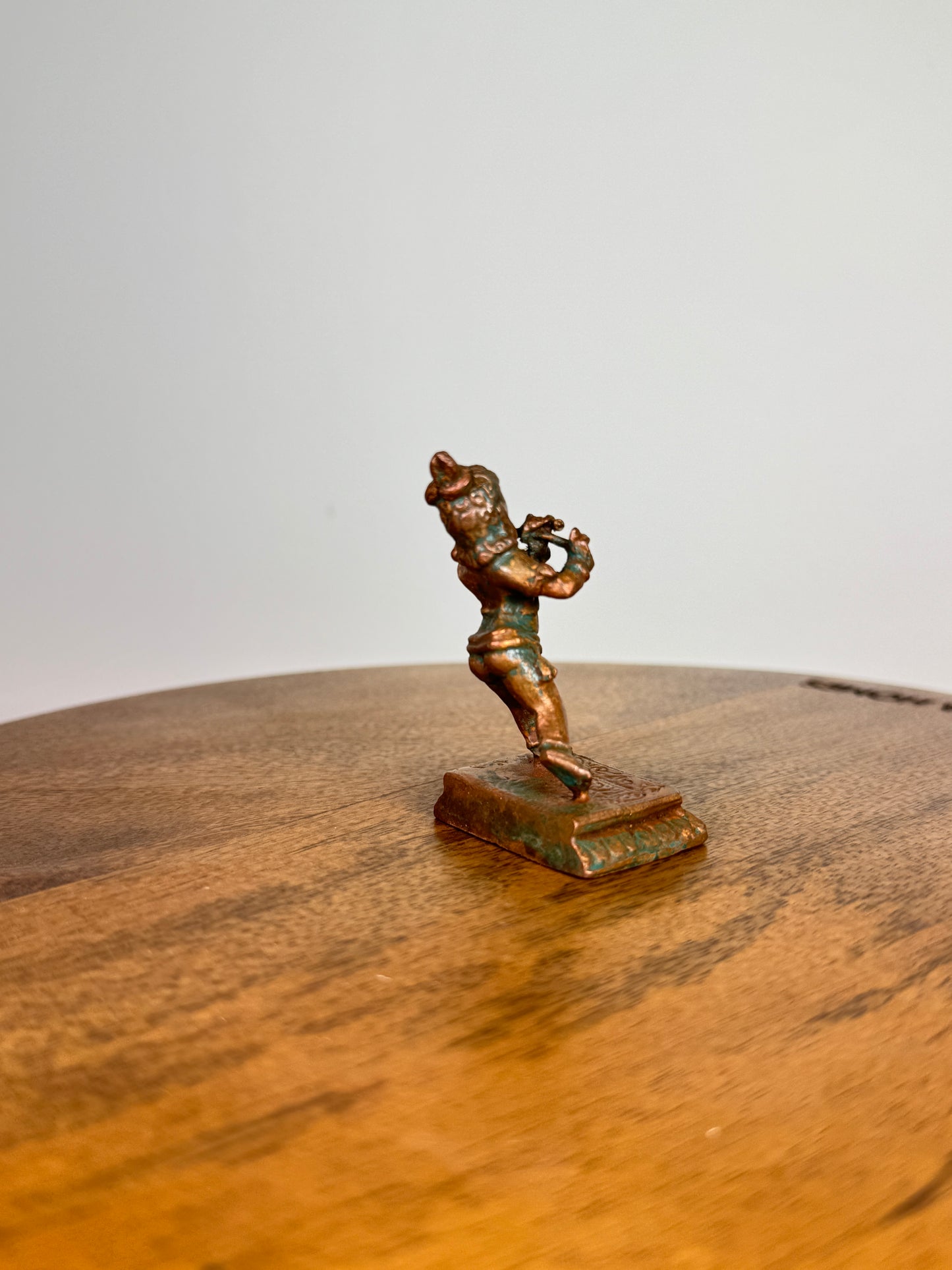 miniature krishna idol - Museum Replicated copper idol