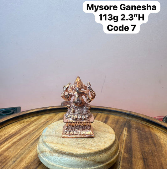 miniature Mysore ganesha - made of copper
