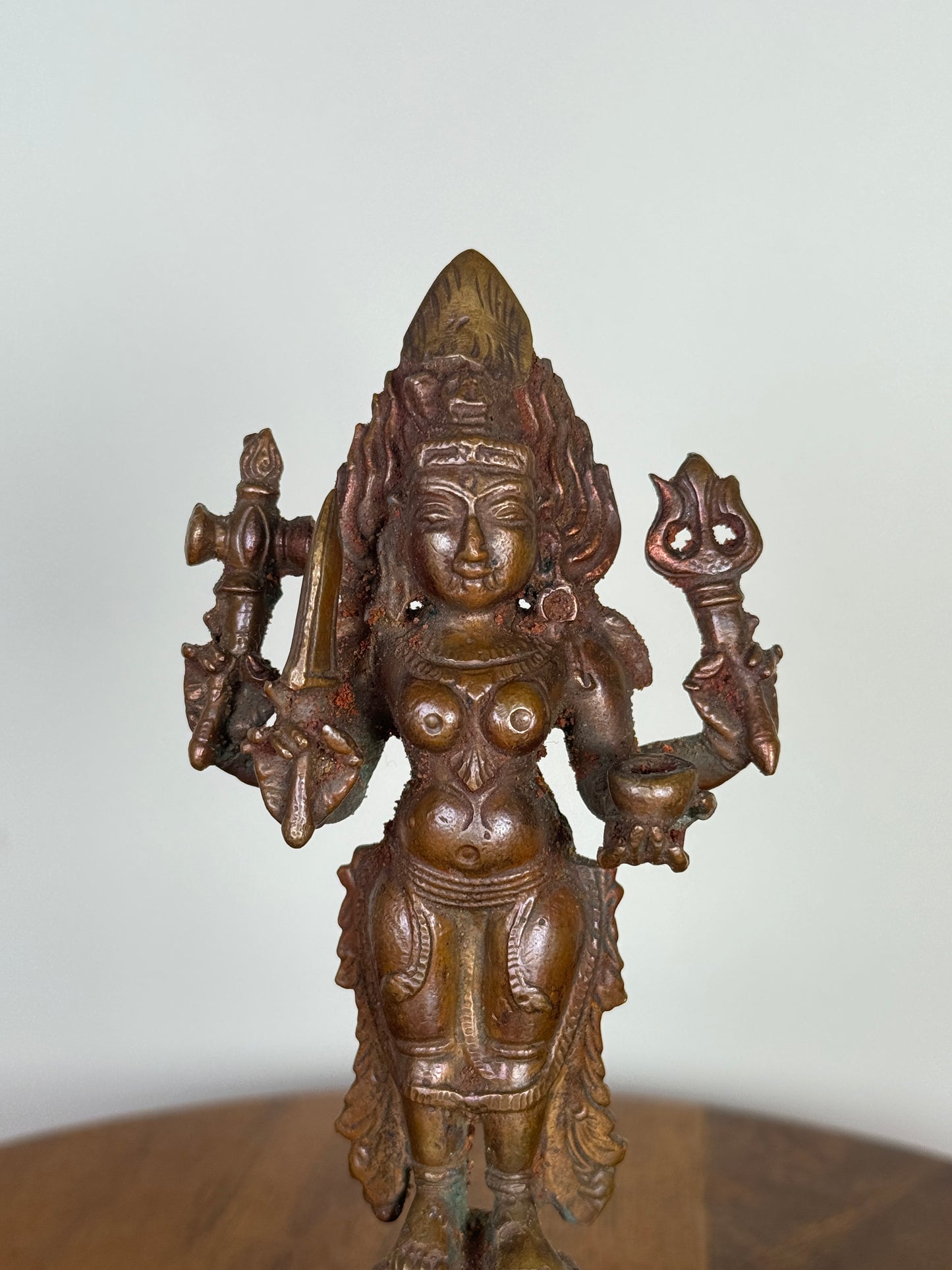 standing Mariamman/maraiamma - Museum Replicated copper idol