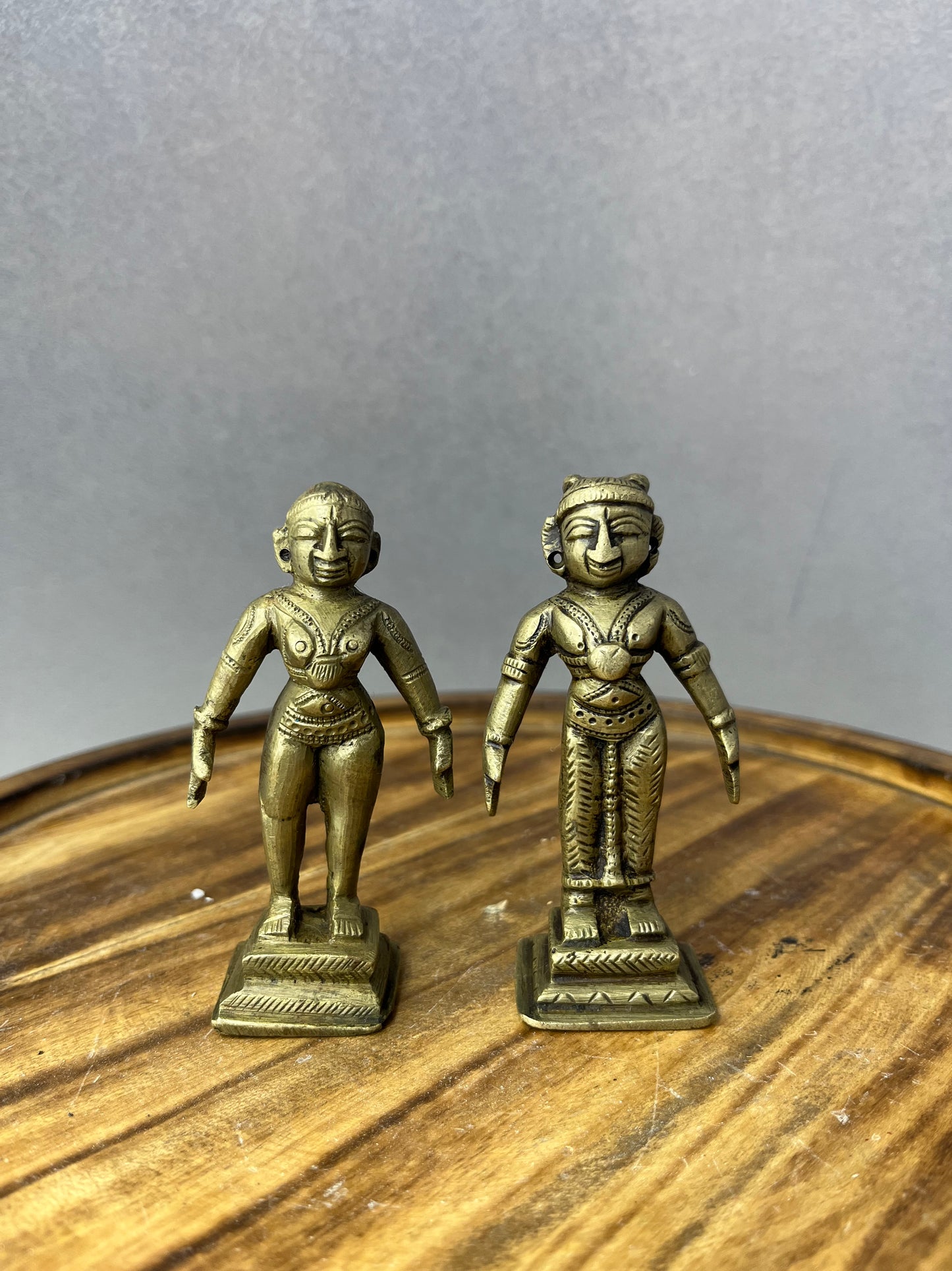 Vintage bronze cast Dasara dolls