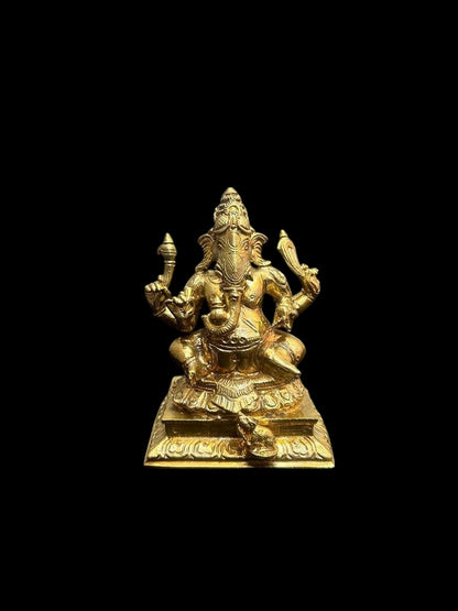 Tryakshara Ganapathi - Prasiddh Idols Presents Panchaloha Idol (Custom Order)