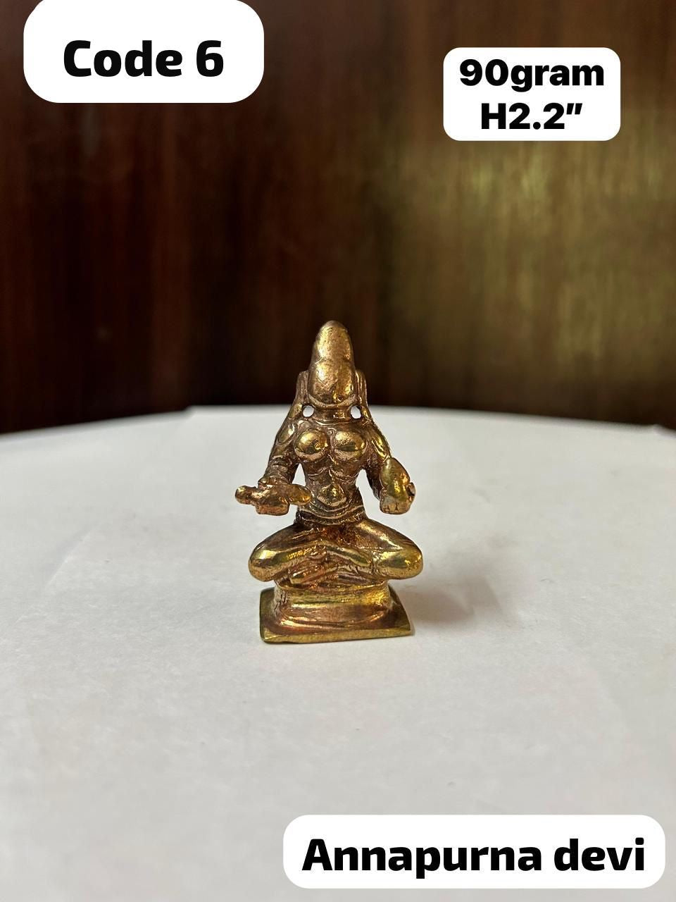 Vintage Replica Of Annapoorneshwari Devi - Prasiddh Idols Presents Copper Idol