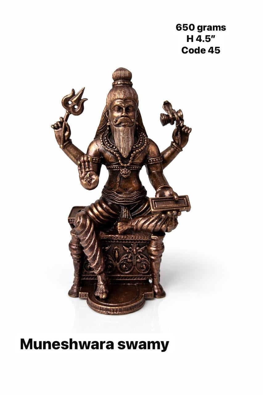 Muneshwara Swamy - Prasiddh idols presents copper made Black polished idol