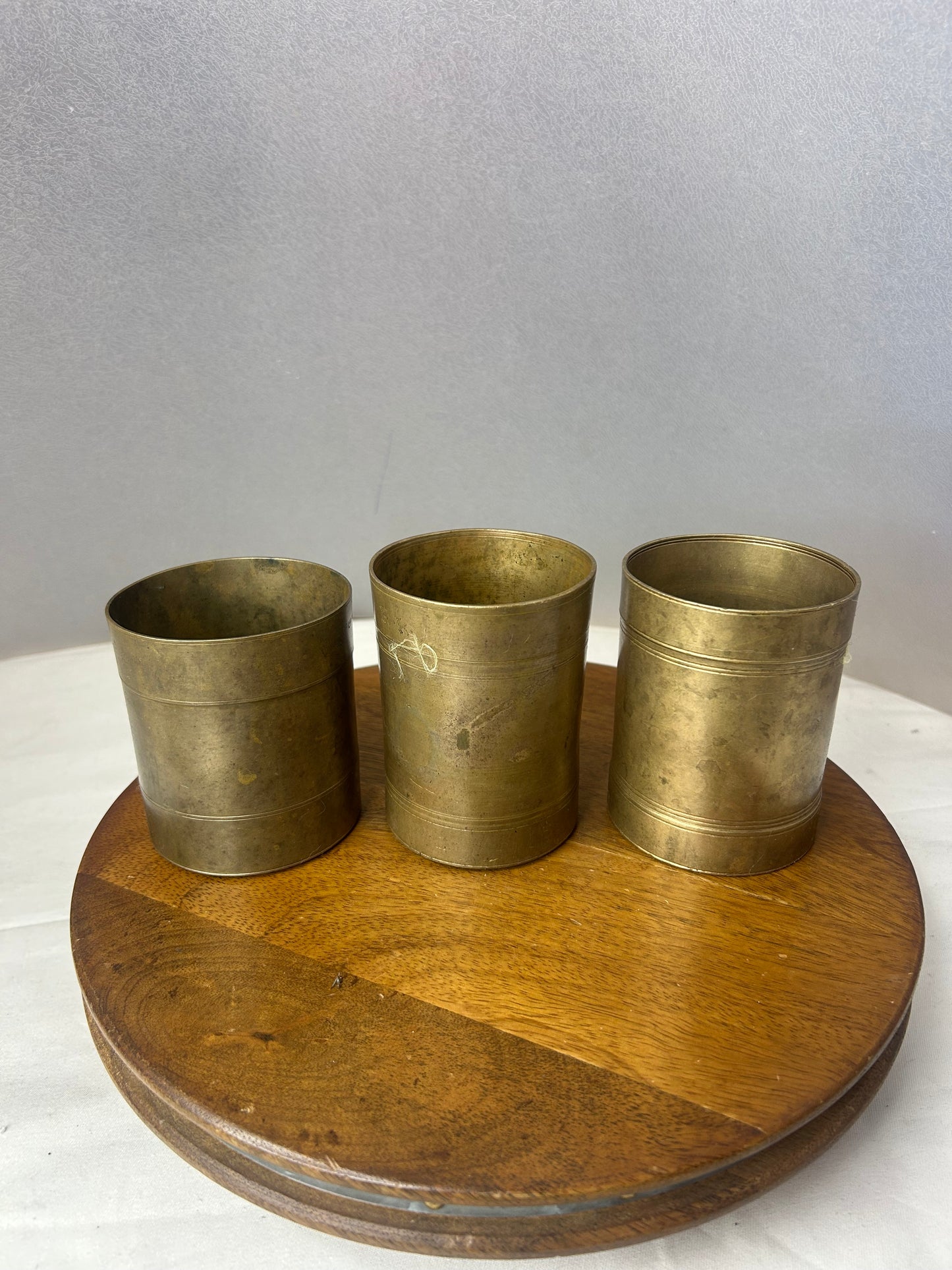 Vintage made measuring tumbler- set of 3
