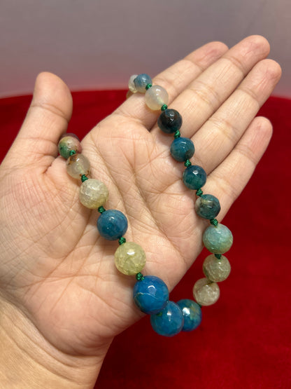 Natural Blue Opal Stone Mala