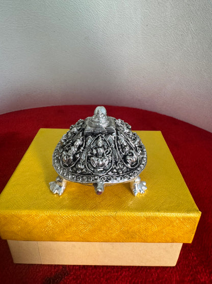 Astalakshmi Meru SriYantra - Prasiddh idols presents resin made silver polished idol