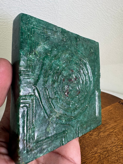 Rajashyamala Matangi SriYantra - Prasiddh idols presents Green Aventurine Stone