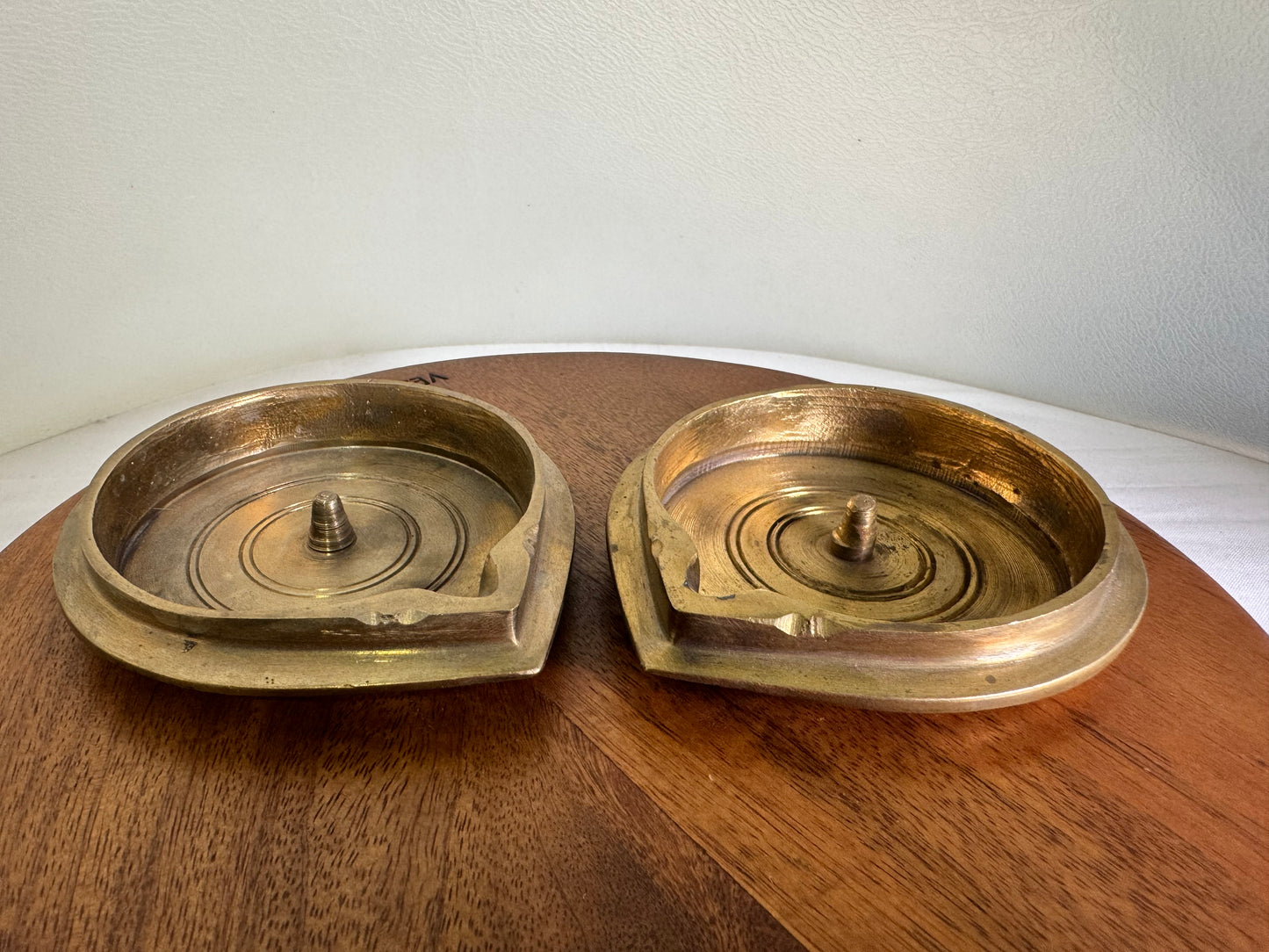 Tatte / Battalu Deepa/Deepam/Lamp - Prasiddh Idols Presents Panchaloha handcrafted plate lamp (set of 2 pcs)
