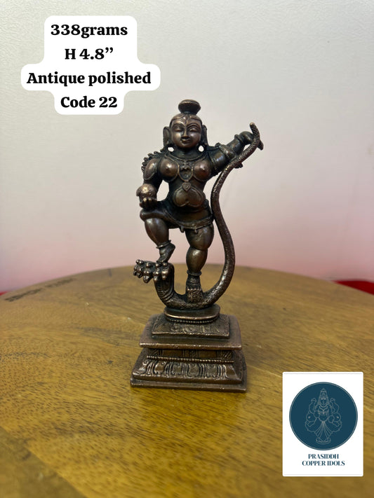 Kalinga Narthana Krishna - Prasiddh Idols Presents Copper Made Antique Polished Idol