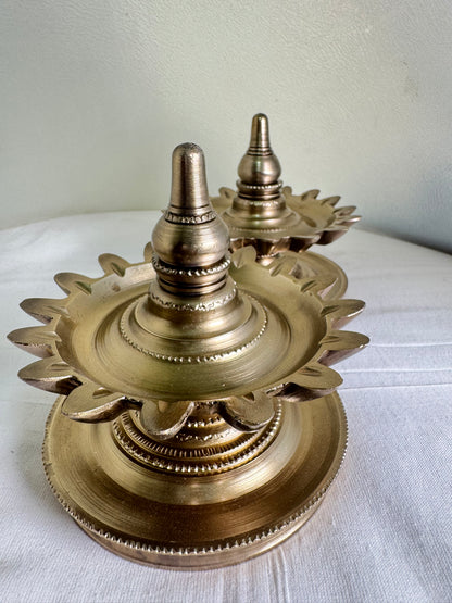 Shodasha deepam/16 Lamps/Deepam/Lamp - Prasiddh Idols Presents Panchaloha handcrafted shodasha lamp