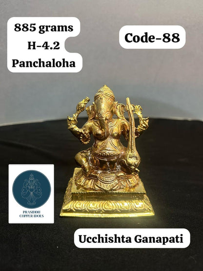Ucchishta Ganapathi- Prasiddh Idols Presents Panchaloha Idol (Custom Made)