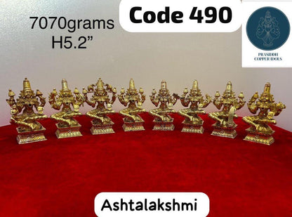 Ashtalakshmi- Prasiddh Idols Presents Panchaloha Idol (Custom Made)