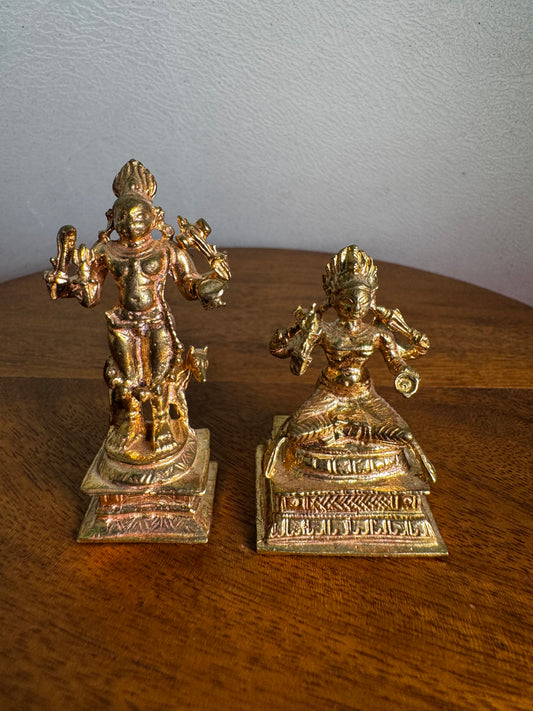 Bhairava and Bhairavi- prasiddh idols presents Panchaloha idol