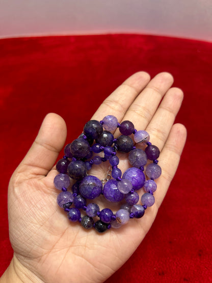 Purple Onyx Stone Mala