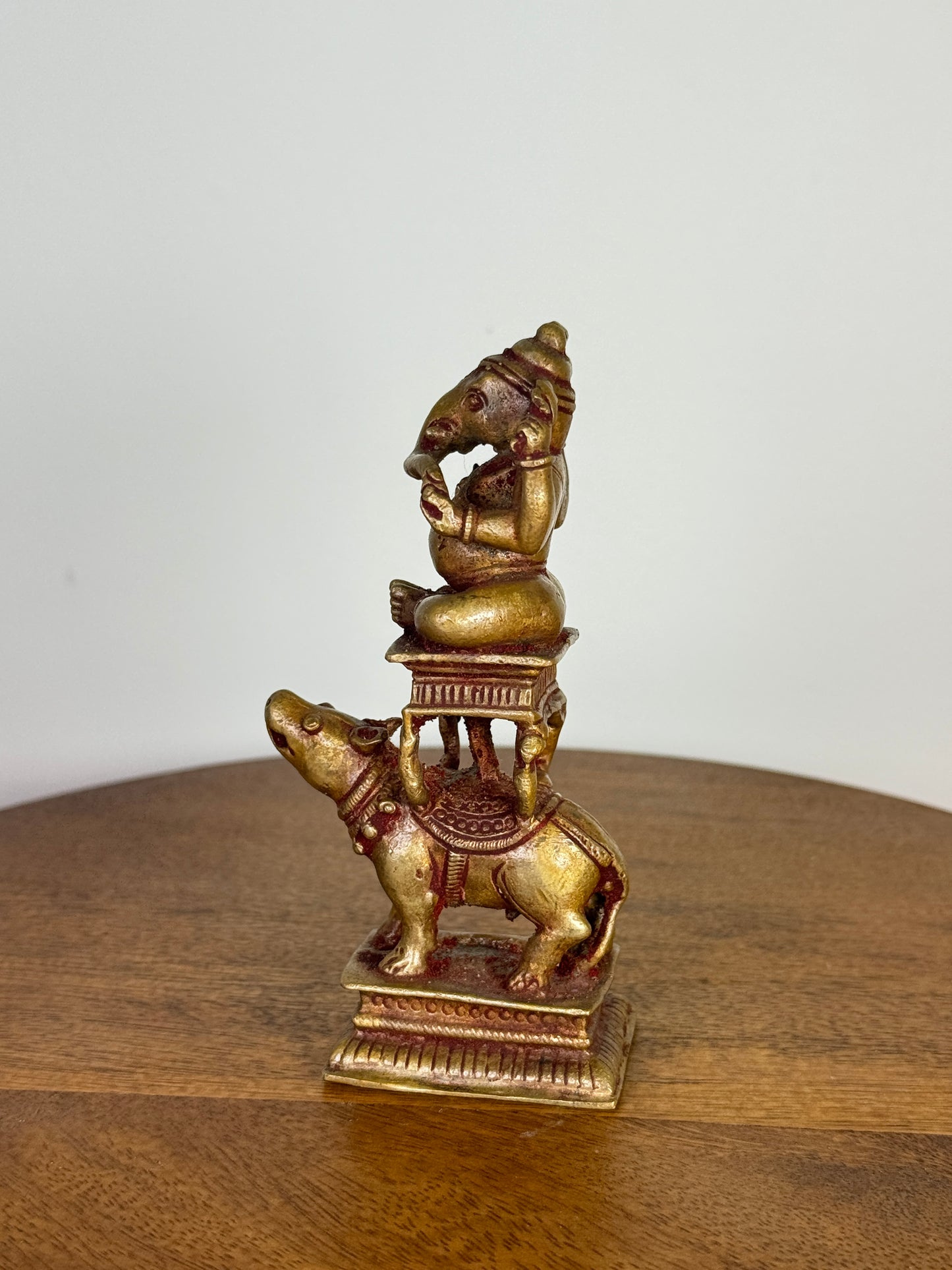 Lord Ganesha on Mooshika Vahana - Museum replicated copper idol