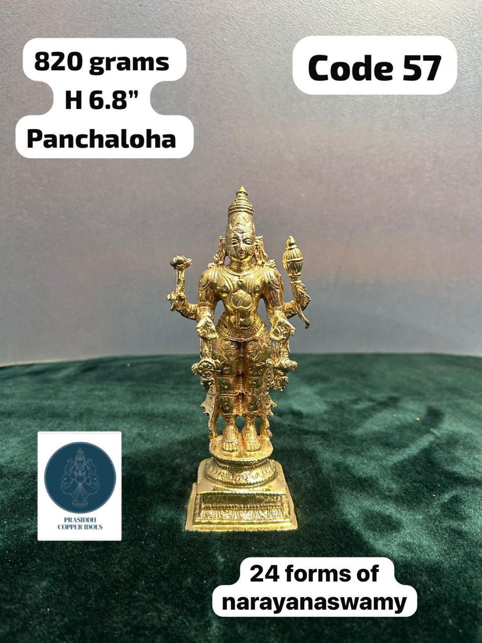 24th Form Of Narayanaswamy - Prasiddh Idols Presents Panchaloha Idol (Custom Made)