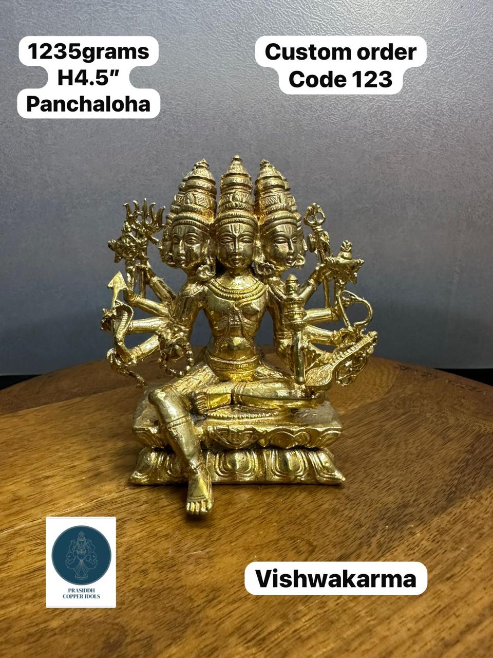 Vishwakarma - Prasiddh Idols Presents Panchaloha Idol (Custom Made)