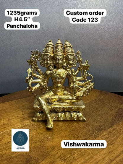 Vishwakarma - Prasiddh Idols Presents Panchaloha Idol (Custom Made)
